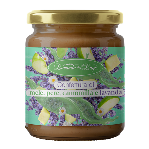 Confettura di mele, pere, camomilla e lavanda